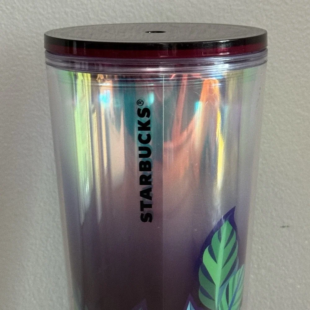 Starbucks Tumbler Water Bottle Yigiao Wang Sign Language 2023‎ 24 oz No Straw